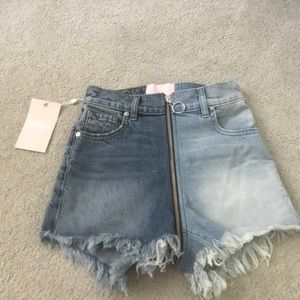REVICE Denim Zipper Shorts